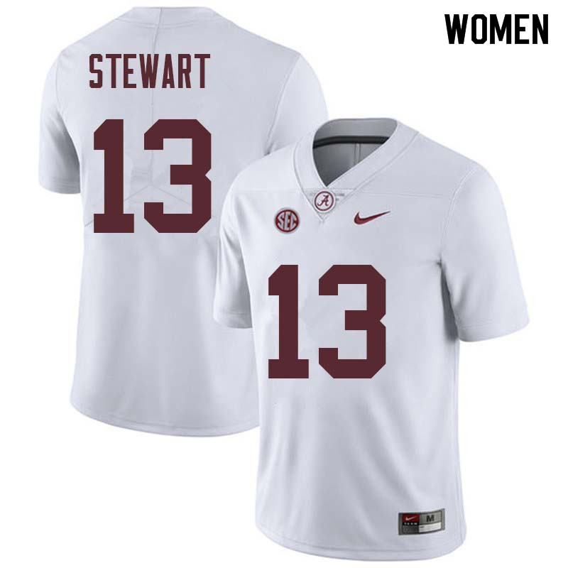 Alabama Crimson Tide Women's ArDarius Stewart #13 White NCAA Nike Authentic Stitched College Football Jersey VD16B07QZ